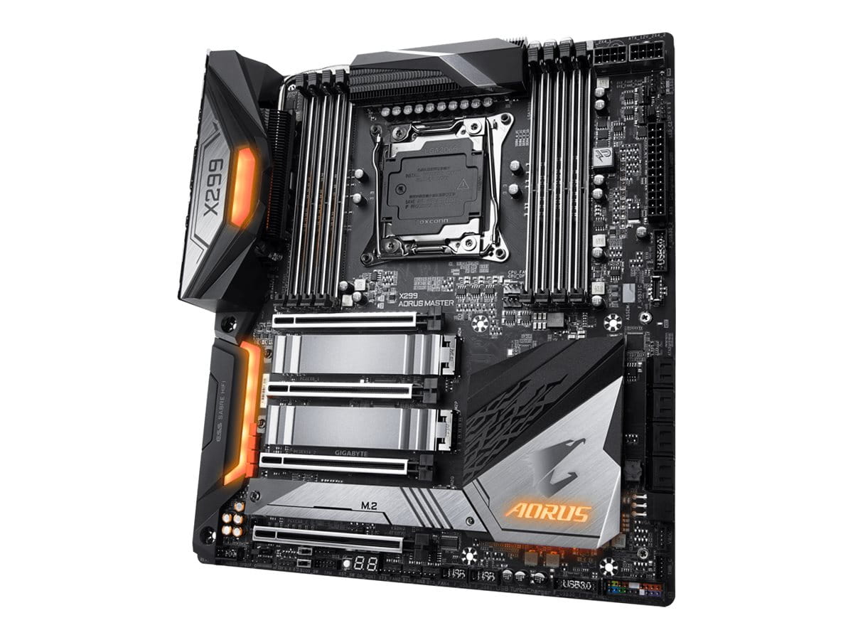 Gigabyte X299 AORUS MASTER - 1.0 - Motherboard - E-ATX - LGA2066 Socket - X299 Chipsatz - USB 3.1 Gen 1, USB-C Gen2, USB 3.1 Gen 2 - Bluetooth, Gigabit LAN, Wi-Fi, 2.5 Gigabit LAN - HD Audio (8-Kanal)