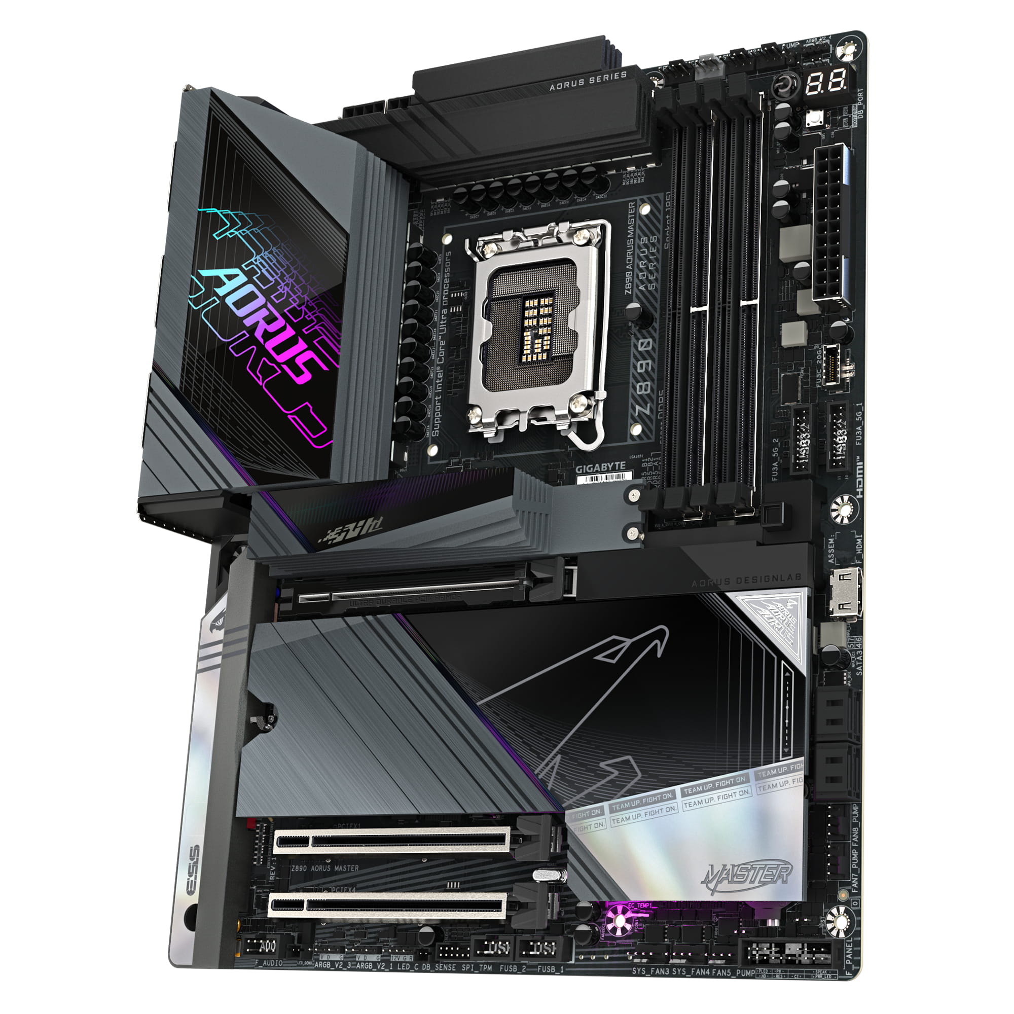 Gigabyte AORUS Z890 MASTER - Motherboard - ATX - LGA1851-Sockel - Z890 Chipsatz - USB-C 3.2 Gen 2x2, USB 3.2 Gen 1, USB 3.2 Gen 2, USB4 - 10 Gigabit LAN, Bluetooth, Wi-Fi 7 - Onboard-Grafik (CPU erforderlich)