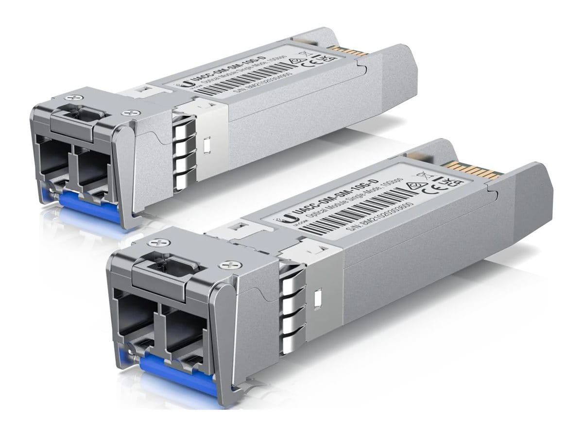 Ubiquiti UACC-OM-SM-10G-D - SFP+-Transceiver-Modul - 10GbE - LC Single-Modus - bis zu 10 km - 1310 nm (Packung mit 2)