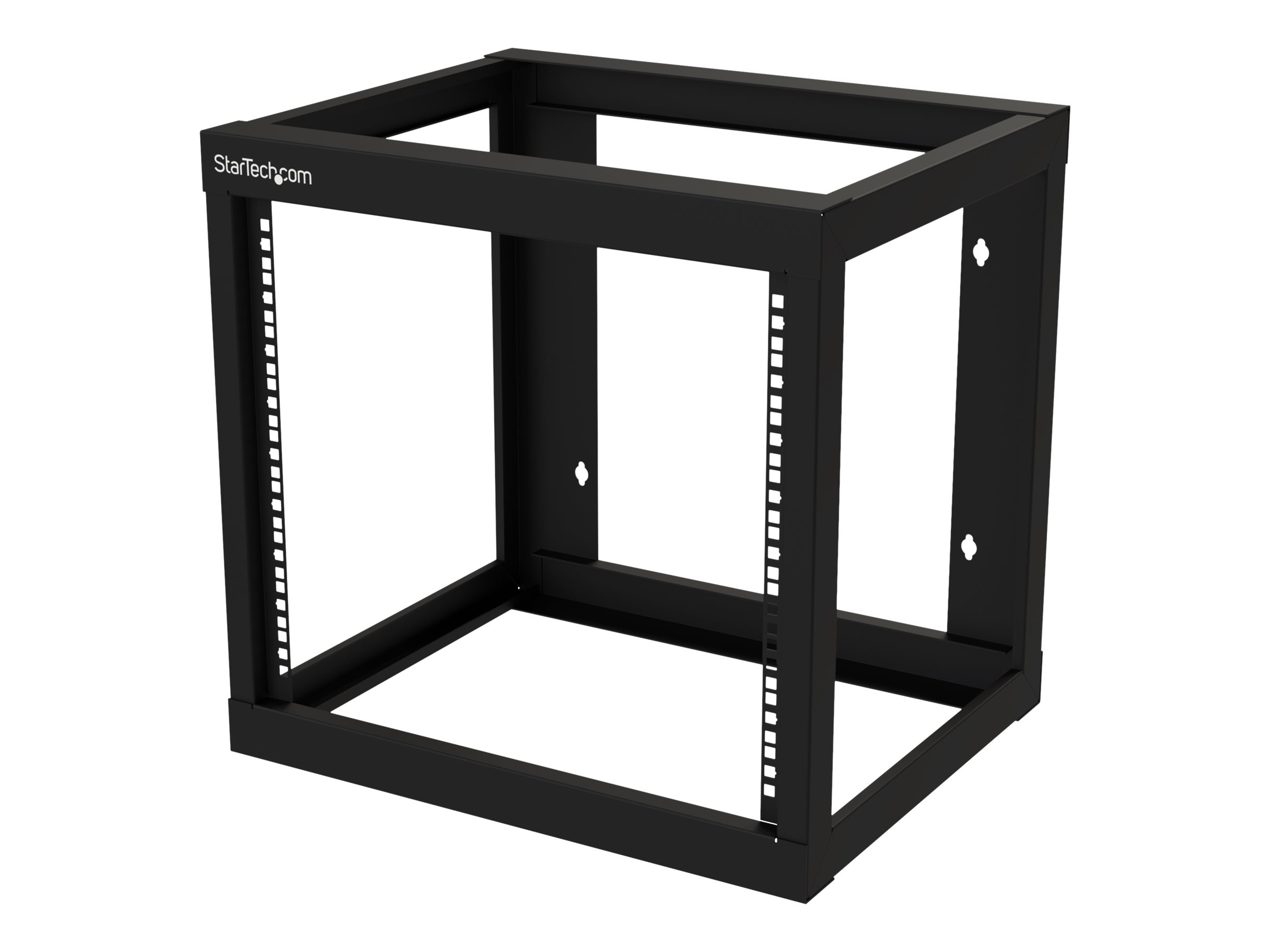 StarTech.com 9HE  Wandmontage Netzwerk-Rack, Open Frame Rack, 18" Tief - Schrank offener Rahmen - 2 Pfosten - geeignet für Wandmontage - Schwarz - 9U - 48.3 cm (19")