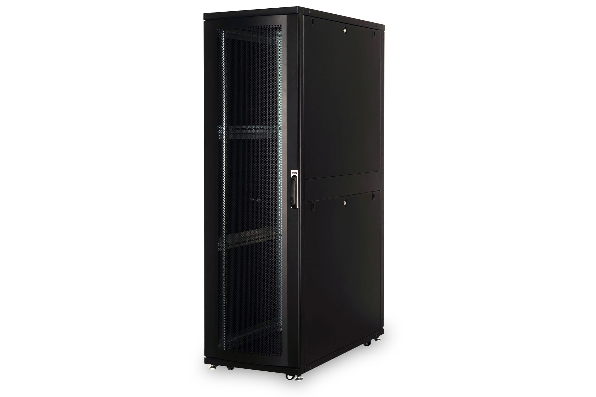 DIGITUS Professional Unique DN-19 SRV-42U-6/12B - Schrank Netzwerkschrank - Schwarz, RAL 9005 - 42HE - 48.3 cm (19")