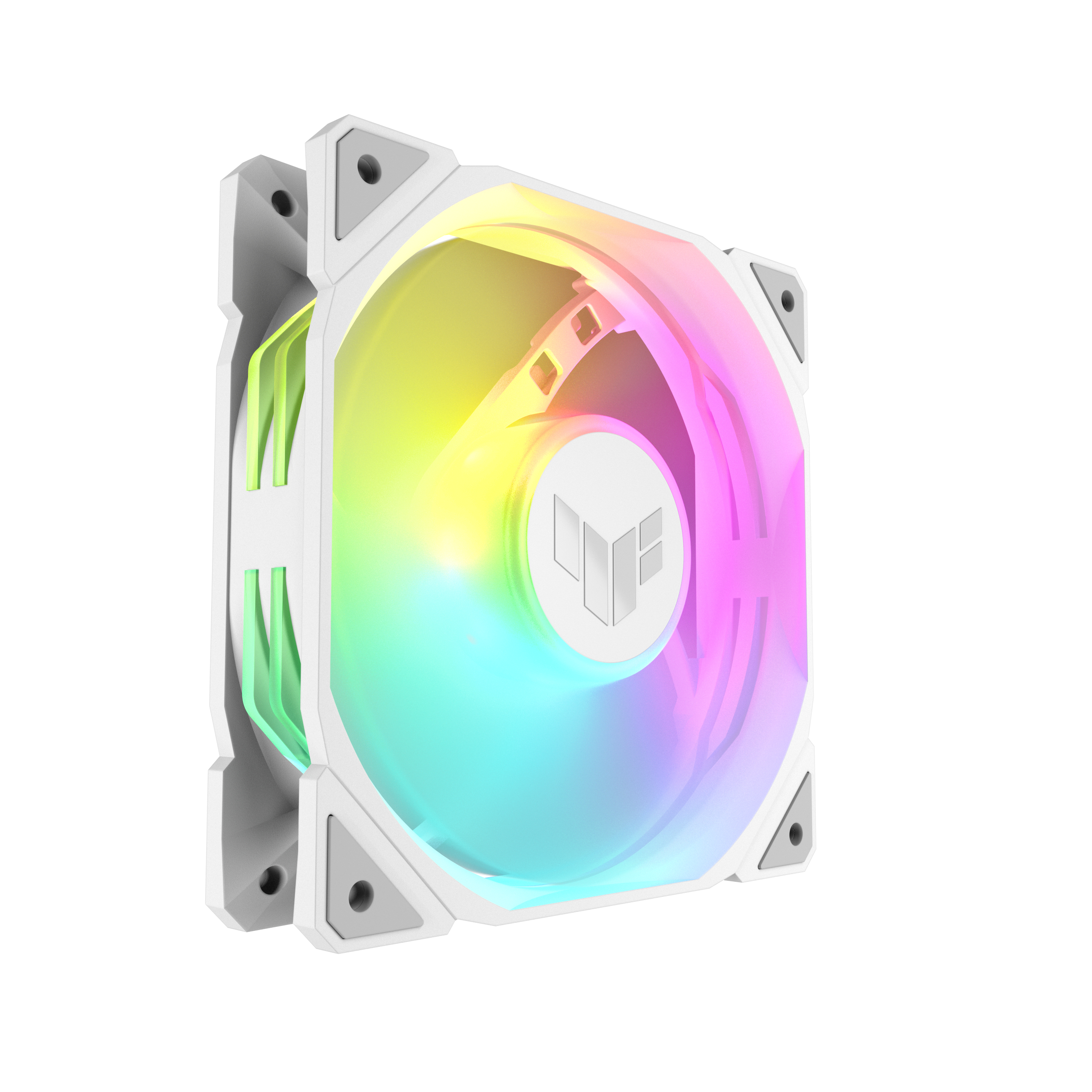 ASUS TUF Gaming TR120 ARGB - Gehäuselüfter-Kit - Reverse-Lüfterblätter - 120 mm - weiß (Packung mit 3)