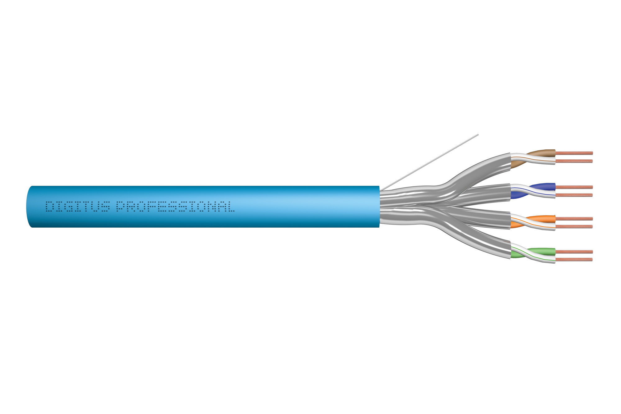 DIGITUS Cat.6A U/FTP Verlegekabel, 500 m, Simplex, Eca