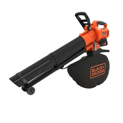 Black & Decker BCBLV3625L1, Handgehaltenes Gebläse, 270 km/h, 510 m³/h, Blasen/saugen, 45 l, Schwarz, Orange