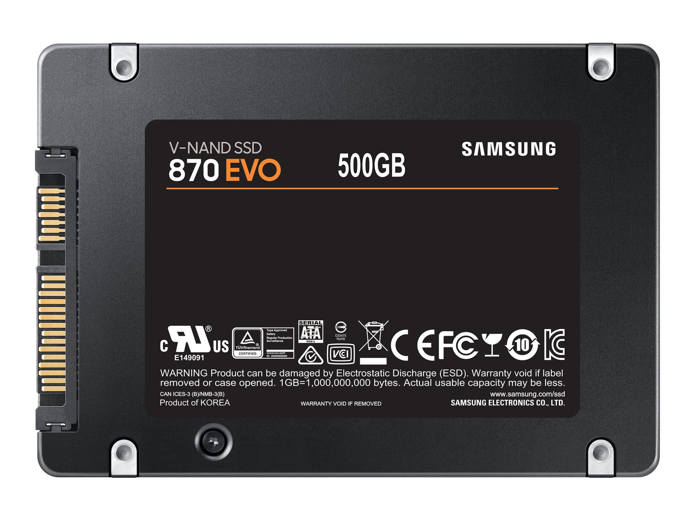 Samsung 870 EVO MZ-77E500B - SSD - verschlüsselt - 500 GB - intern - 2.5" (6.4 cm)