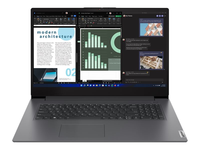 Lenovo V17 G4 IRU 83A2 - 180°-Scharnierdesign - Intel Core i5 13420H / 2.1 GHz - kein Betriebssystem - UHD Graphics - 8 GB RAM - 512 GB SSD TLC - 43.9 cm (17.3")