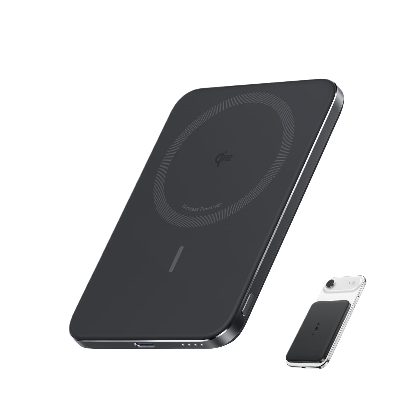 ANKER MagGo - Induktive Power Bank - 5000 mAh - 20 watt - 3 A (USB-C, kabelloses Laden)