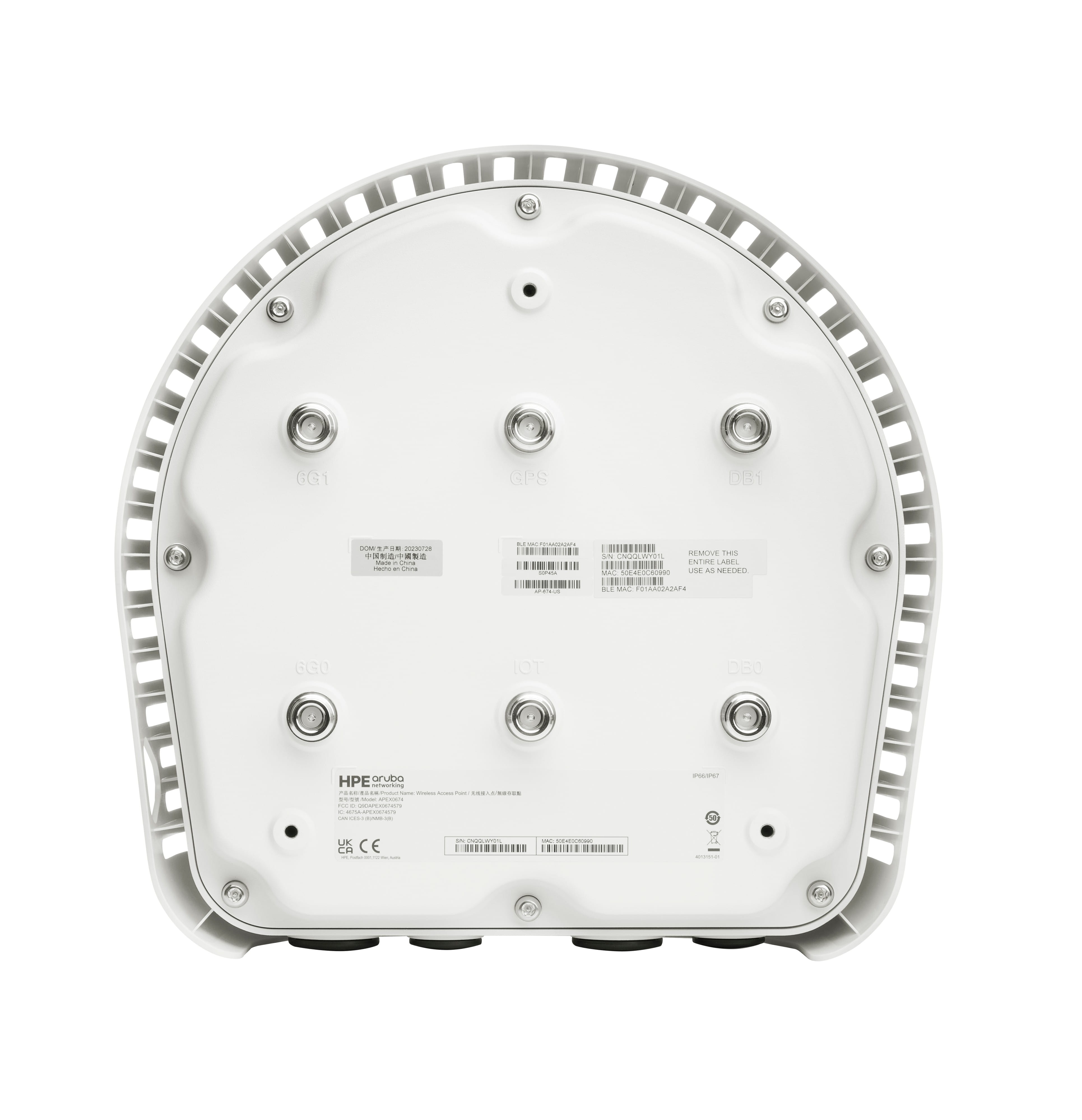HPE Aruba Networking AP-674 (ILF1) TAA - Connectorized