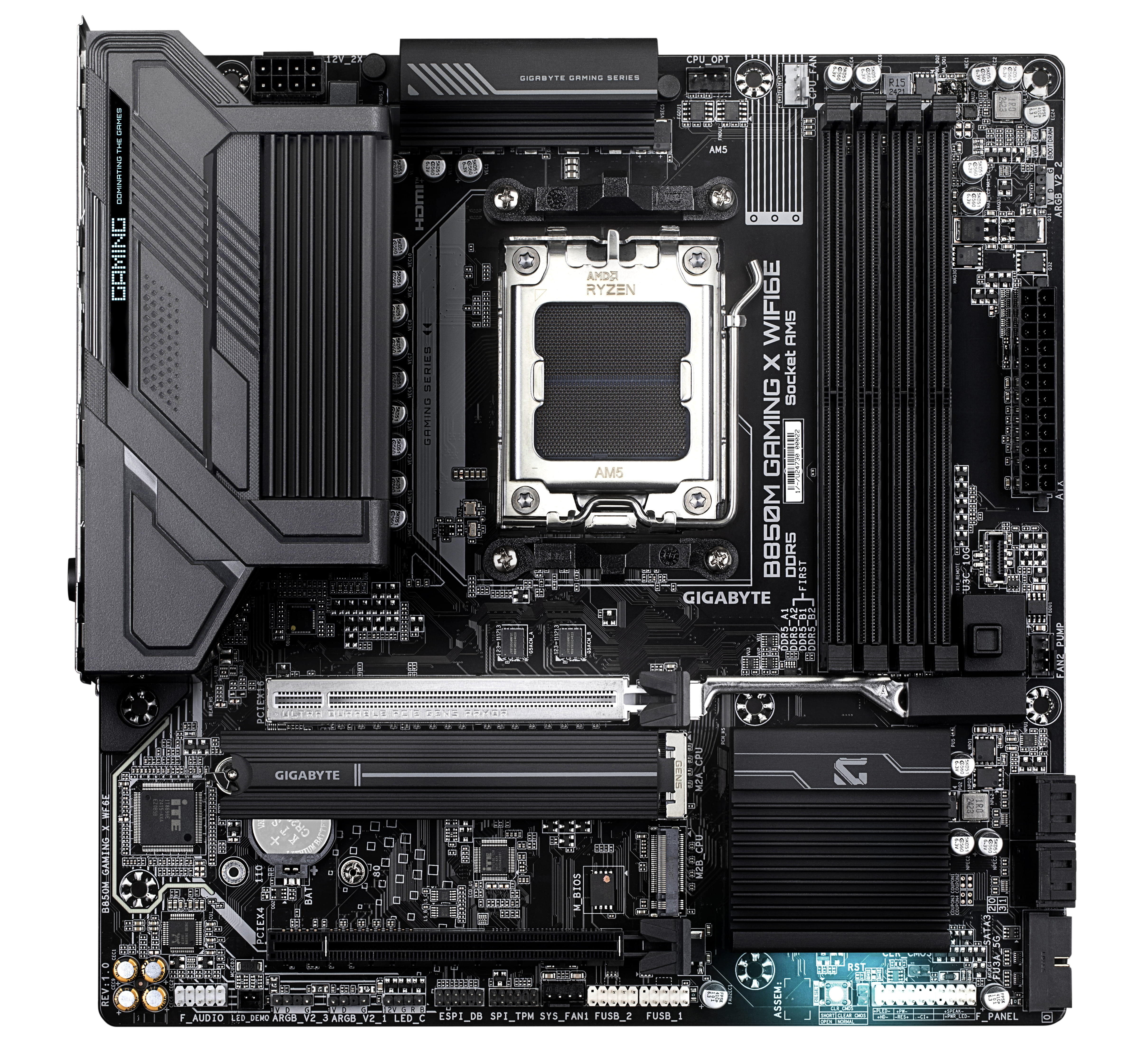 Gigabyte B850M GAMING X WIFI6E - Motherboard - micro ATX - Socket AM5 - AMD B850 Chipsatz - USB-C 3.2 Gen2, USB 3.2 Gen 2, USB 3.2 Gen 1 - Wi-Fi 6, 2.5 Gigabit LAN, Bluetooth - Onboard-Grafik (CPU erforderlich)