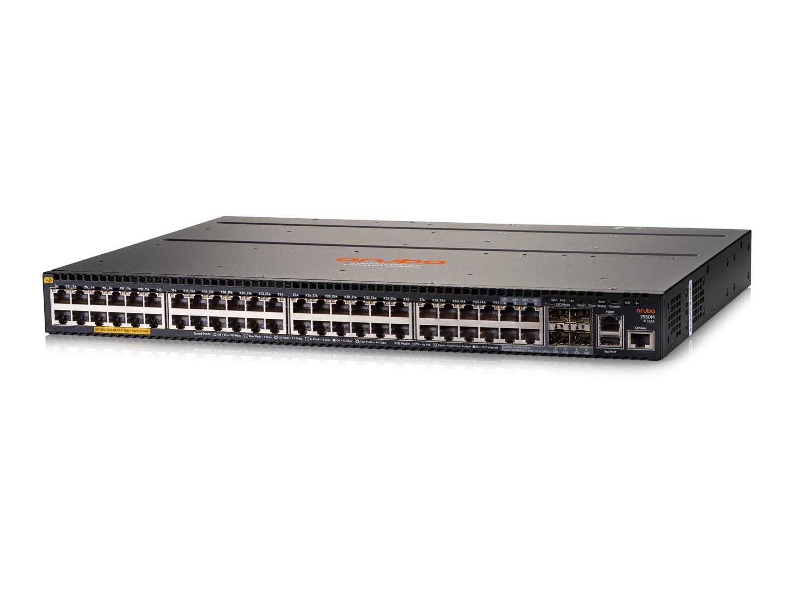 HPE Aruba Networking 2930M 48G POE+ 1-Slot - Switch - L3 - managed - 44 x 10/100/1000 (PoE+)