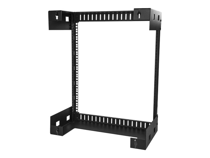 StarTech.com 2-Pfosten 12HE Heavy-Duty Wandmontage Netzwerk-Rack, 19" Open Frame Server Rack, 12" Tief, Wandmontage Daten-Rack für IT / AV / Patch Panel / Computer Geräte - Käfigmuttern und Schrauben inkl., Wandmontiertes Regal, 12U, 90 kg, Ablageschi