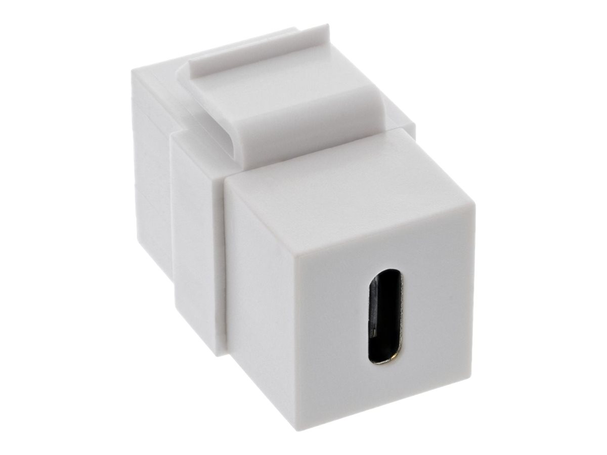 InLine USB 3.1 Keystone Snap-In Einsatz - USB-C Buchse / Buchse - weiß