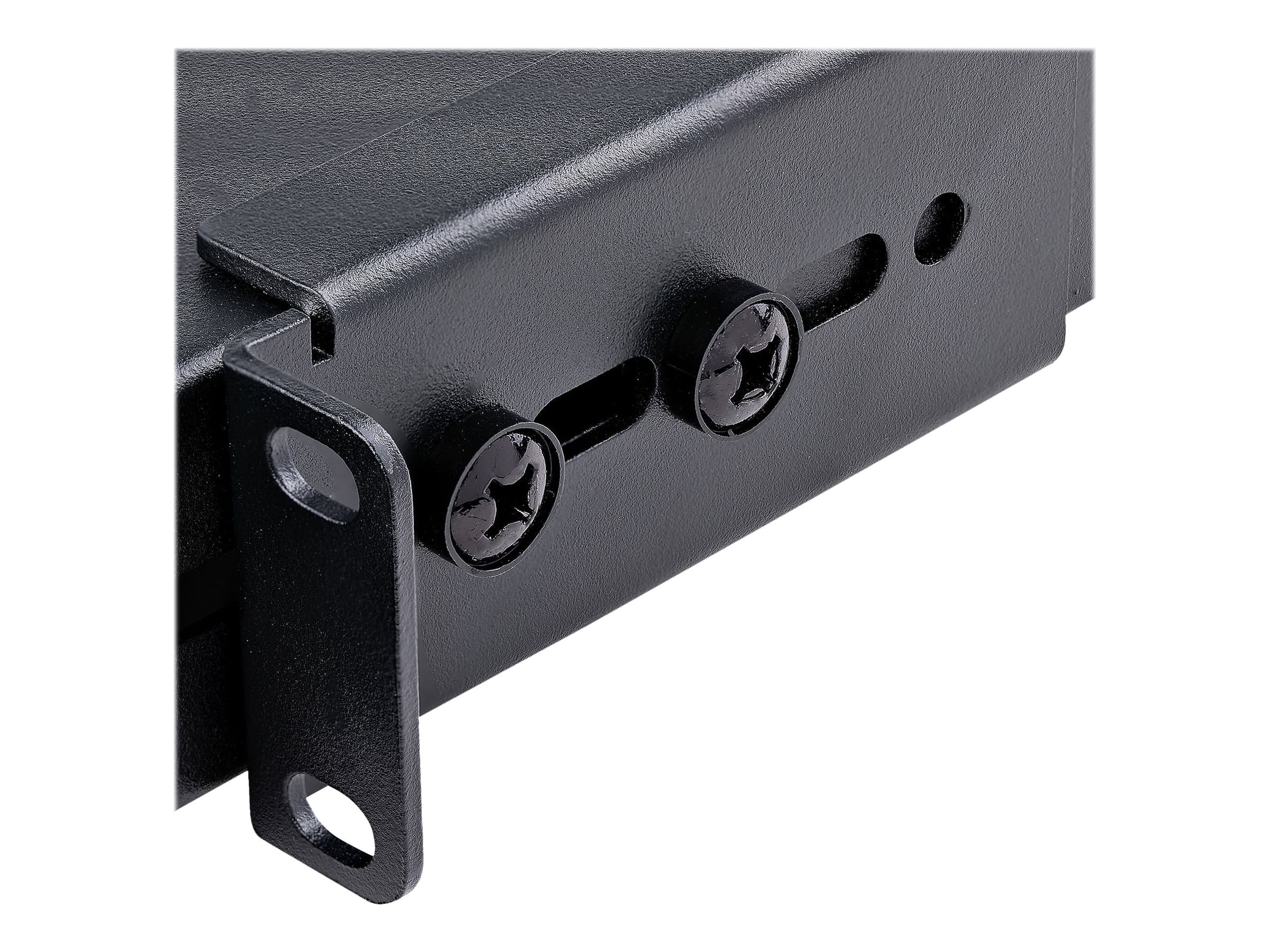 StarTech.com 1 HE verstellbarer Schwerlast Fachboden für Server Rack/ Schrank bis 80 Kg - Fachboden für Serverschrank 1HE - Rack - Regal - Schwarz - 1U - 48.3 cm (19") StarTech.com 1 HE verstellbarer Schwerlast Fachboden für Server Rack/ Schrank bis 80 Kg - Fachboden für Serverschrank 1HE - Rack - Regal - Schwarz - 1U - 48.3 cm (19")