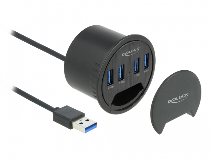 Delock Hub - 4 x USB 3.2 Gen 1 - für Unterputzmontage