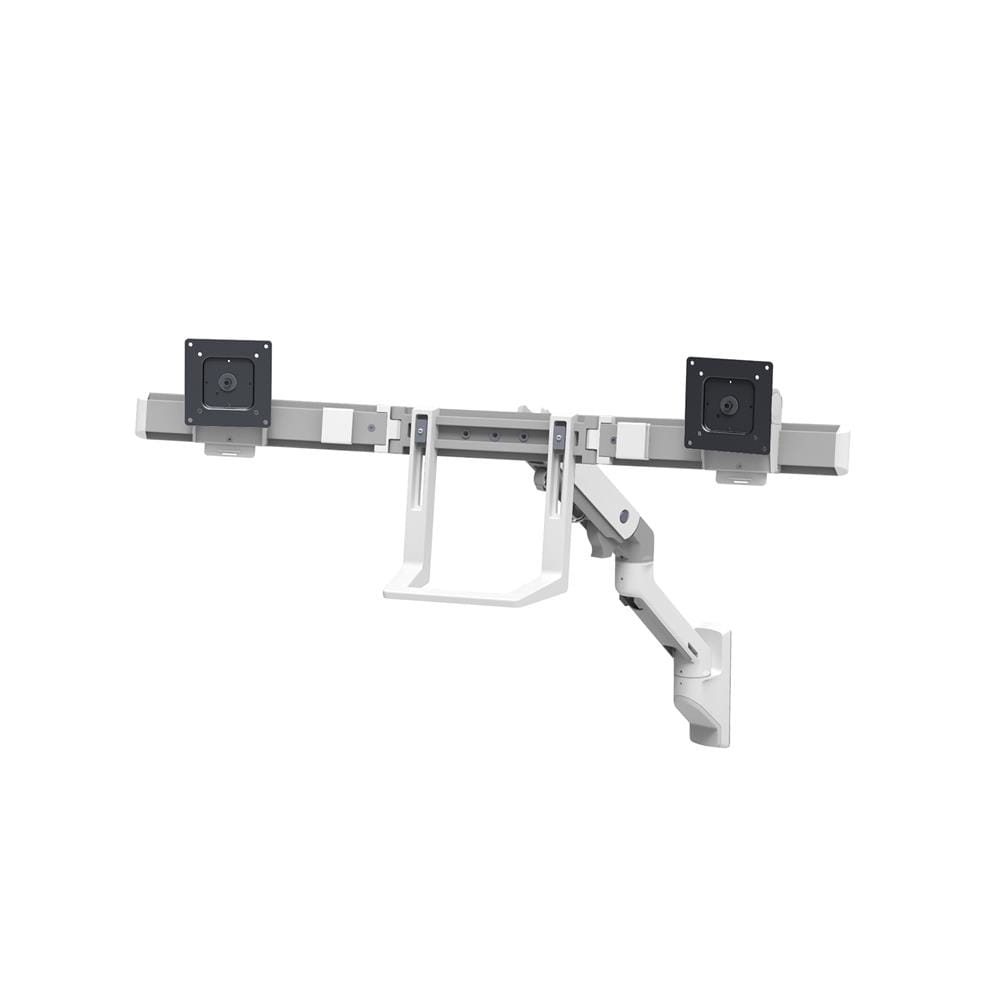 Ergotron HX - Befestigungskit (Gelenkarm, Verlängerung, Scharnierbogen, 2 Drehgelenke, Griff, Wandmontage) - für 2 LCD-Displays - weiß - Bildschirmgröße: bis zu 81,3 cm (bis zu 32 Zoll)