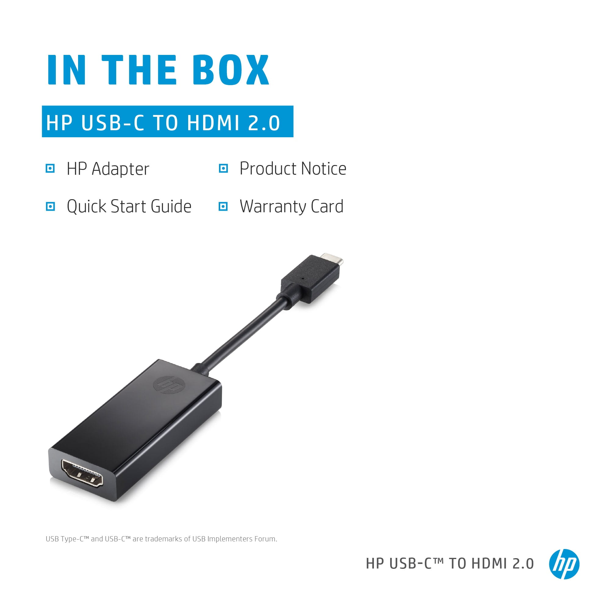 HP  Videoadapter - 24 pin USB-C männlich zu HDMI weiblich