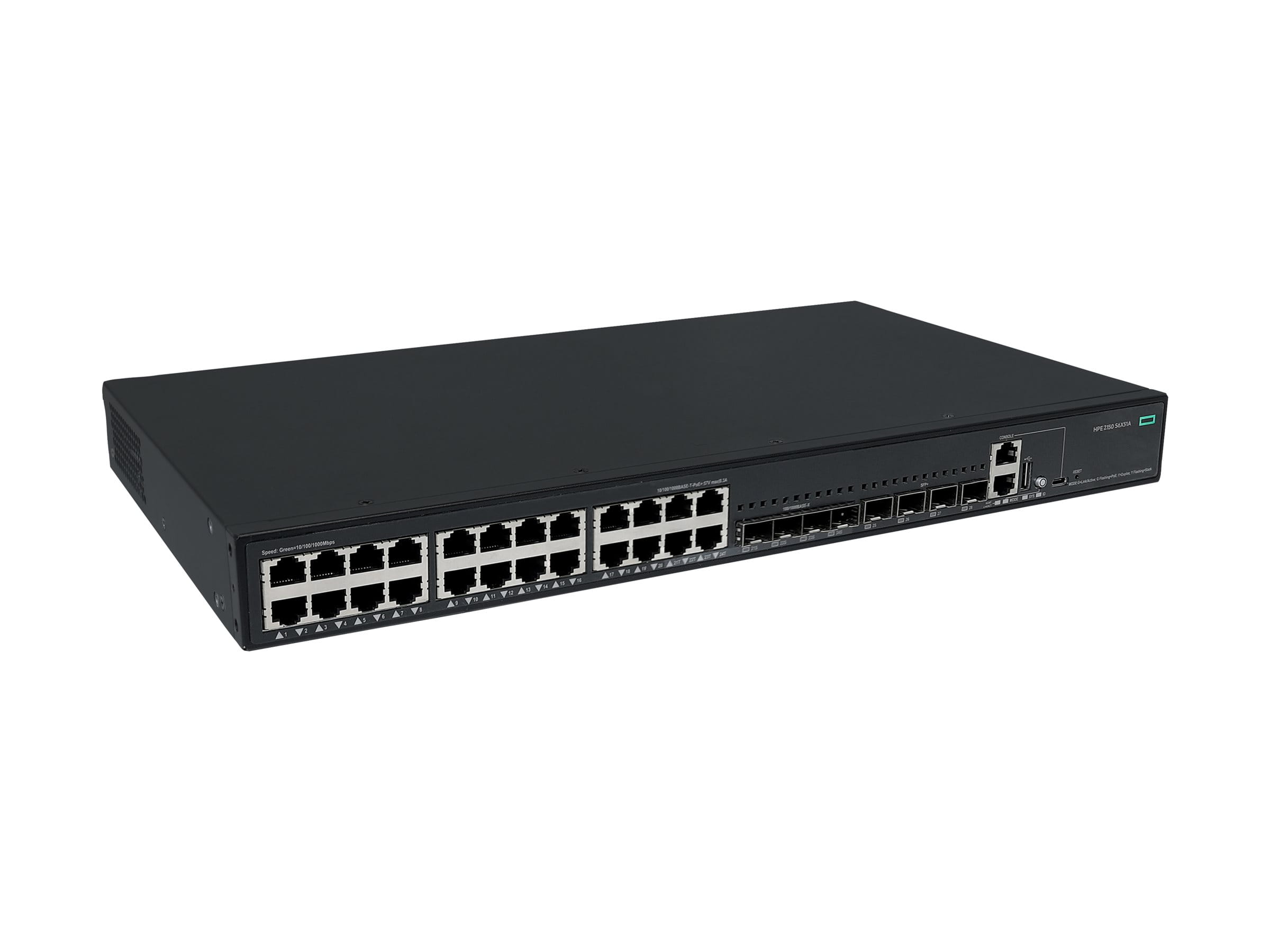 HPE Networking Comware 5150L 24p 10M/100M/1G PoE+ 4p SFP 1G Combo 4p SFP+ 1G/10G 405W - Switch - L3 - managed - 24 x 10/100/1000Base-T (PoE+)