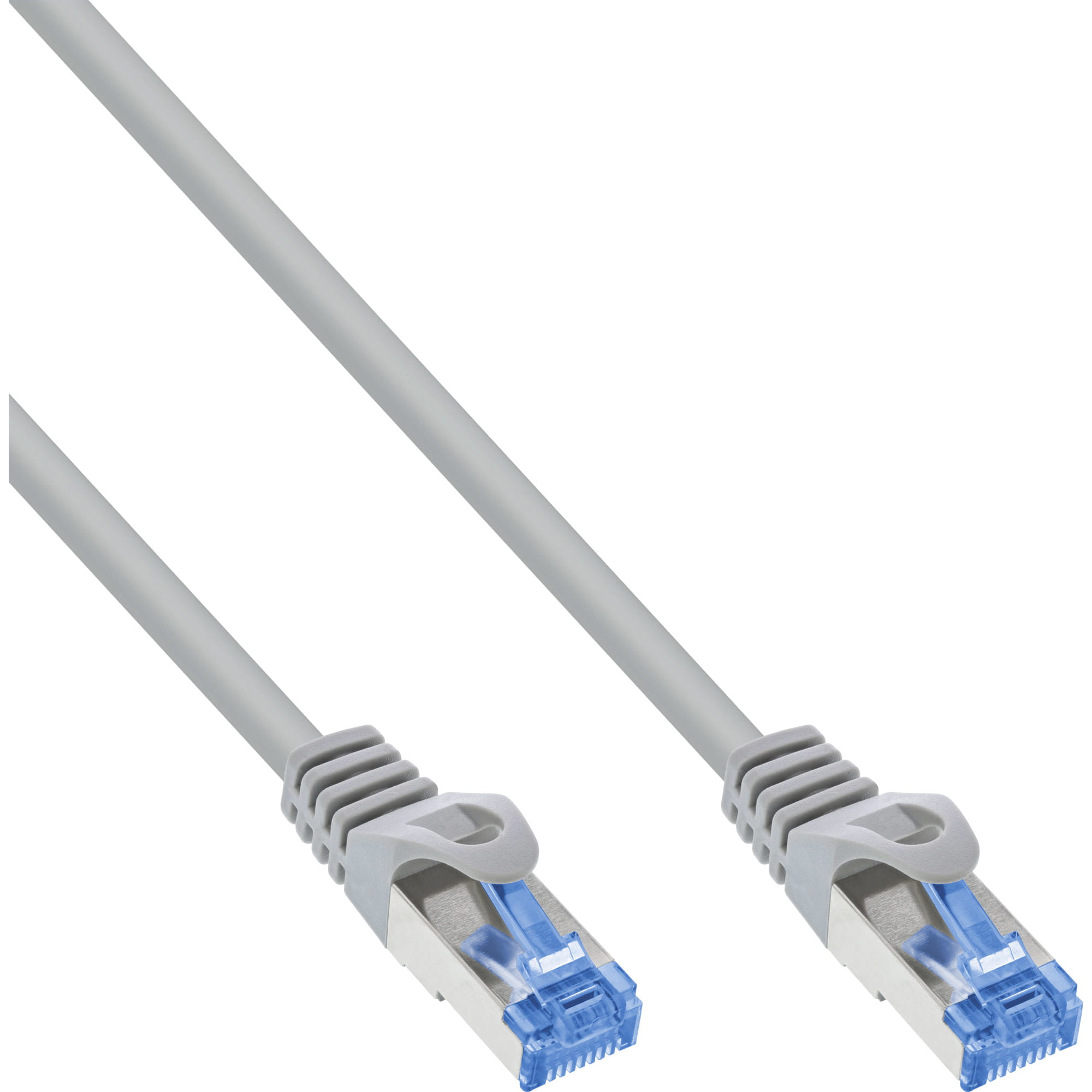InLine Patchkabel - Cat.6A - S/FTP - TPE flexibel - grau - 0,3m