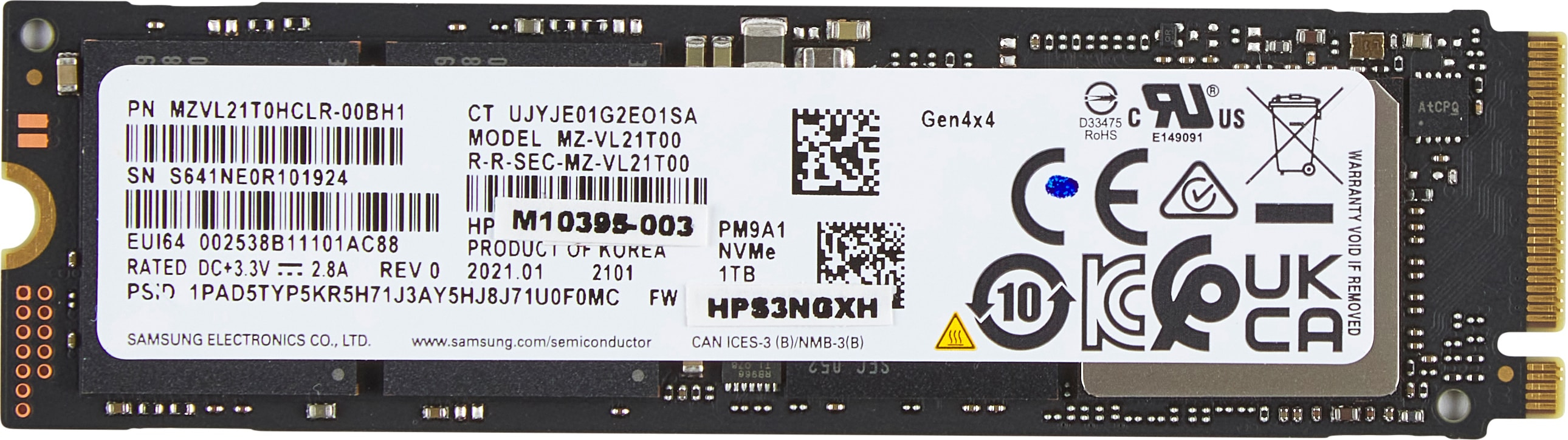 HP Solid-State-Laufwerk, PCIe 4x4 NVMe, (1 TB), 1 TB, M.2