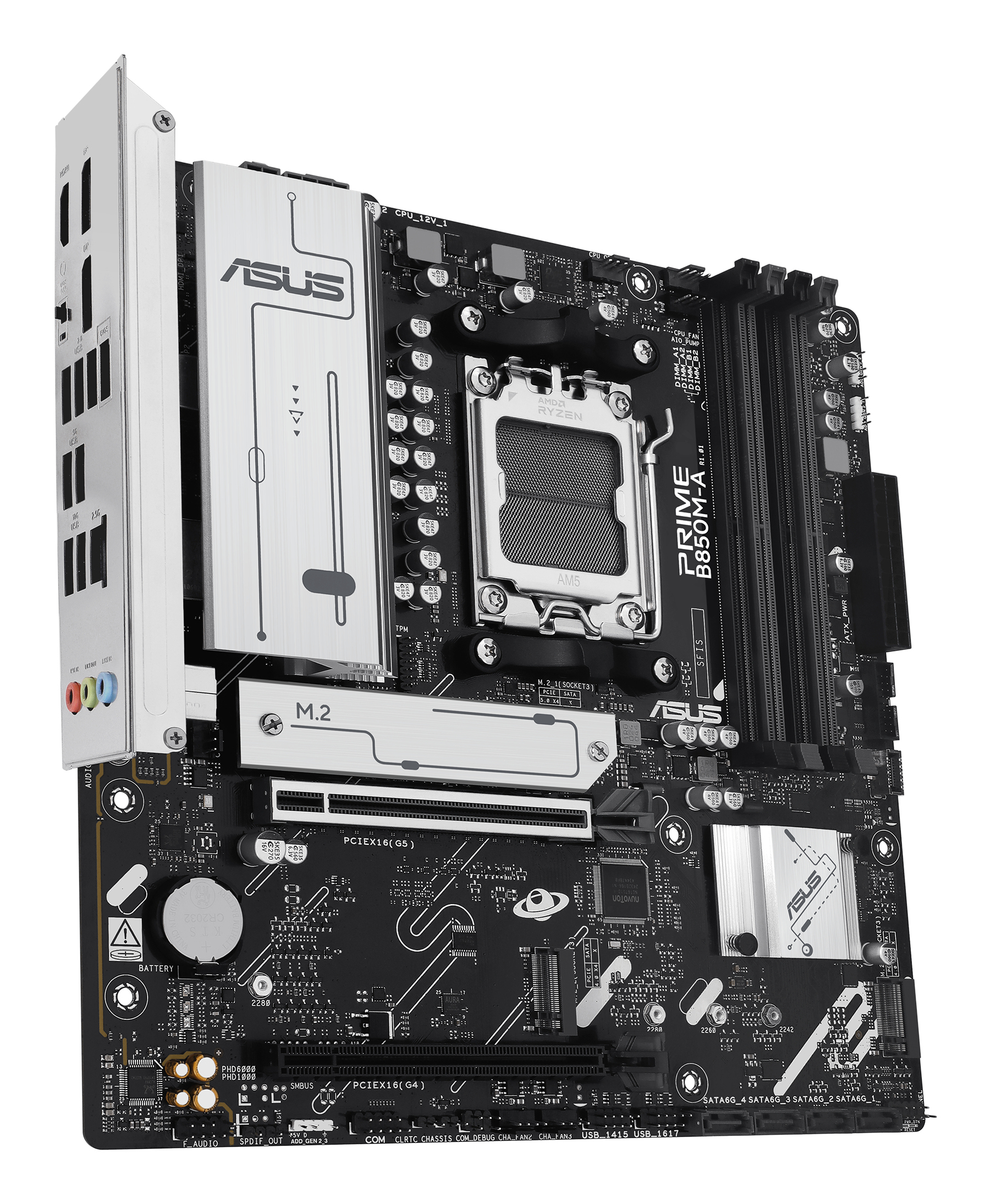 ASUS PRIME B850M-A-CSM - Motherboard - micro ATX - Socket AM5 - AMD B850 Chipsatz - USB 3.2 Gen 2, USB 3.2 Gen 1, USB-C 3.2 Gen 1 - 2.5 Gigabit LAN - Onboard-Grafik (CPU erforderlich)