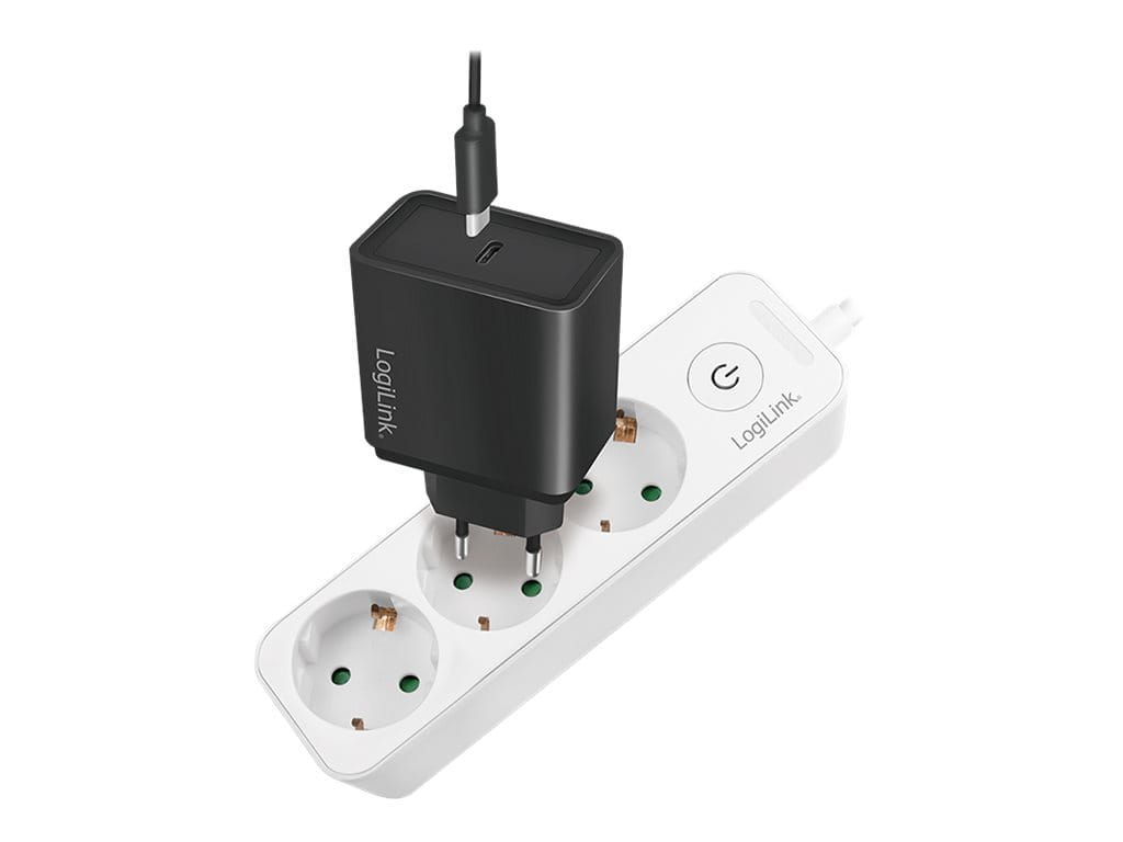LogiLink Steckdosenleiste - Wechselstrom 250 V - 3680 Watt - Eingabe, Eingang Stromversorgung - Ausgangsanschlüsse: 3 (3 x Stecker CEE 7/3)