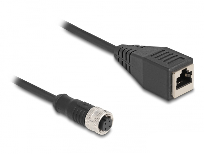 Delock Netzwerkkabel - M12 (4-polig) (W) zu RJ-45 (W)