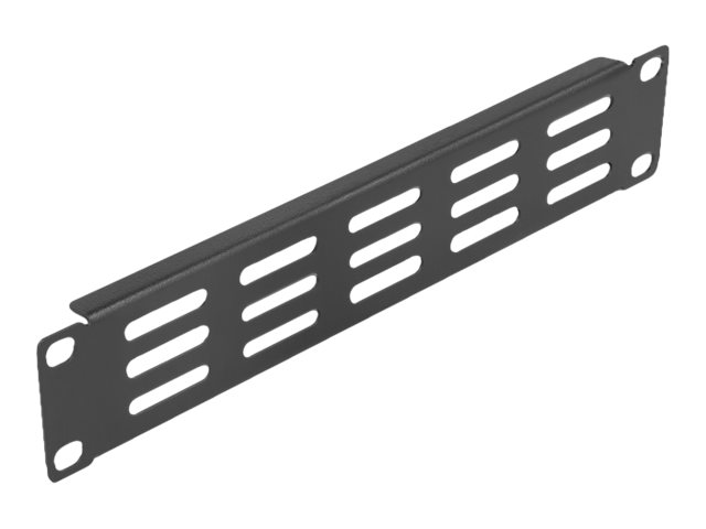 Delock Halterungs-Belüftungsplatte (horizontal) - Rack montierbar - Schwarz - 1U - 25.4 cm (10")