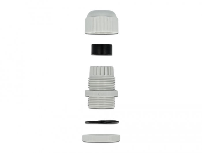Delock PG9 - Kabelverschraubung - Grau (Packung