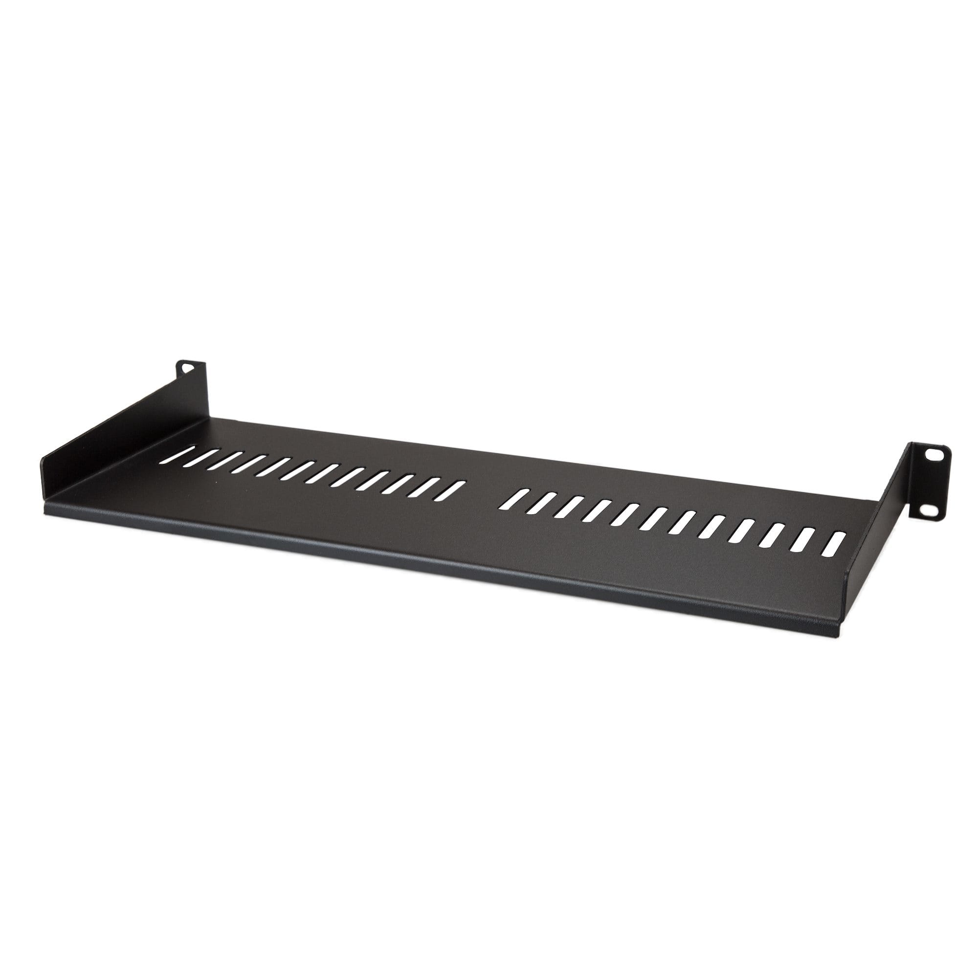 StarTech.com Belüfteter Server Rack Fachboden 1 HE - 175 mm Tief - Stahl - Rack - Regal - Schwarz - 1U - 17.8 cm (7")