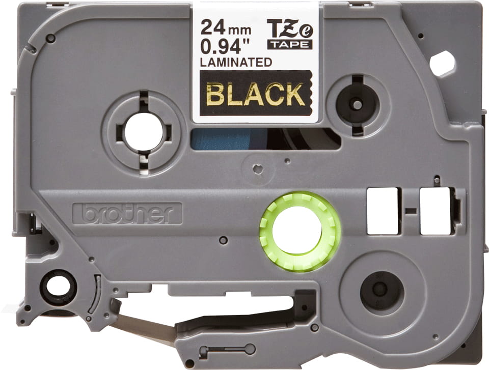 Brother TZe-354 - Selbstklebend - gold auf schwarz - Rolle (2,4 cm x 8 m)