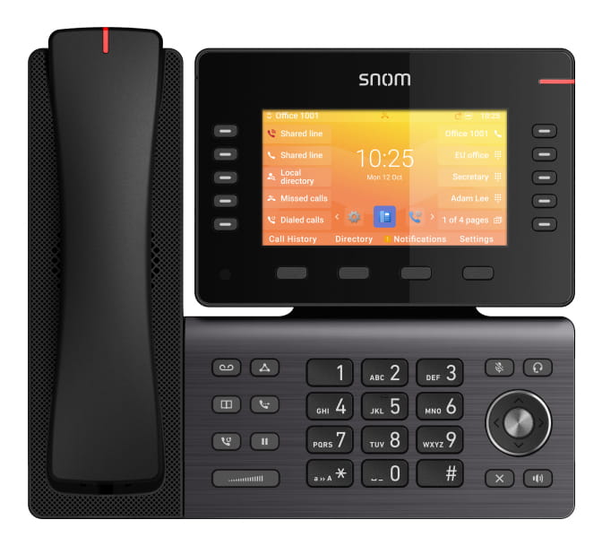 Snom D892M, IP-Telefon, Schwarz, Tisch/Wand, Linux, TFT, 12,7 cm (5")