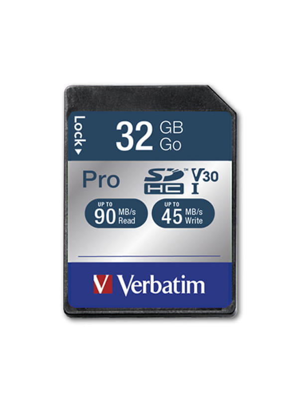 Verbatim PRO - Flash-Speicherkarte - 32 GB - UHS Class 3 / Class10