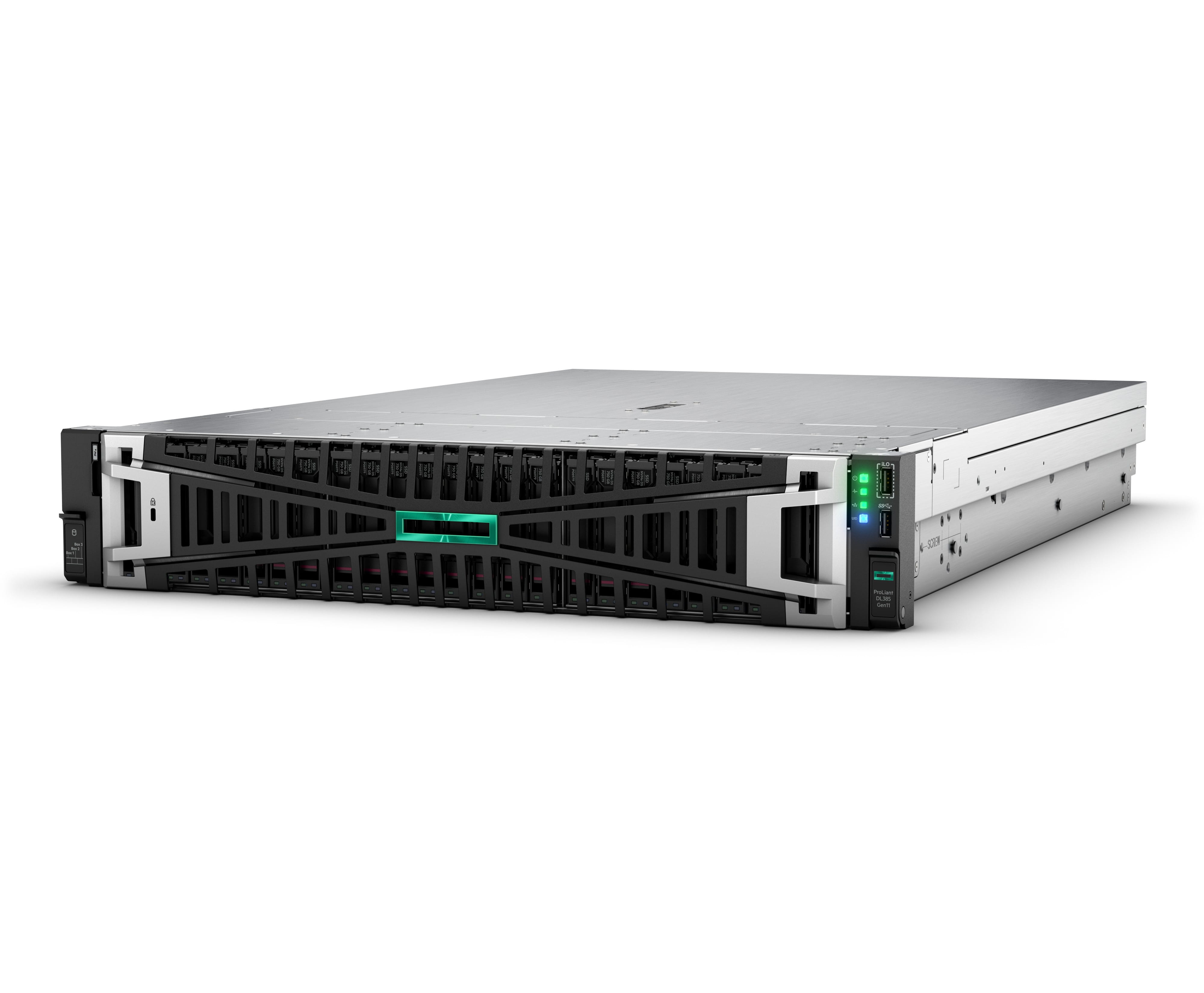HPE ProLiant DL385 Gen11 Network Choice - 2U - zweiweg - 1 x EPYC 9115 / 2.6 GHz - RAM 64 GB - SATA/SAS - Hot-Swap 8.9 cm (3.5")