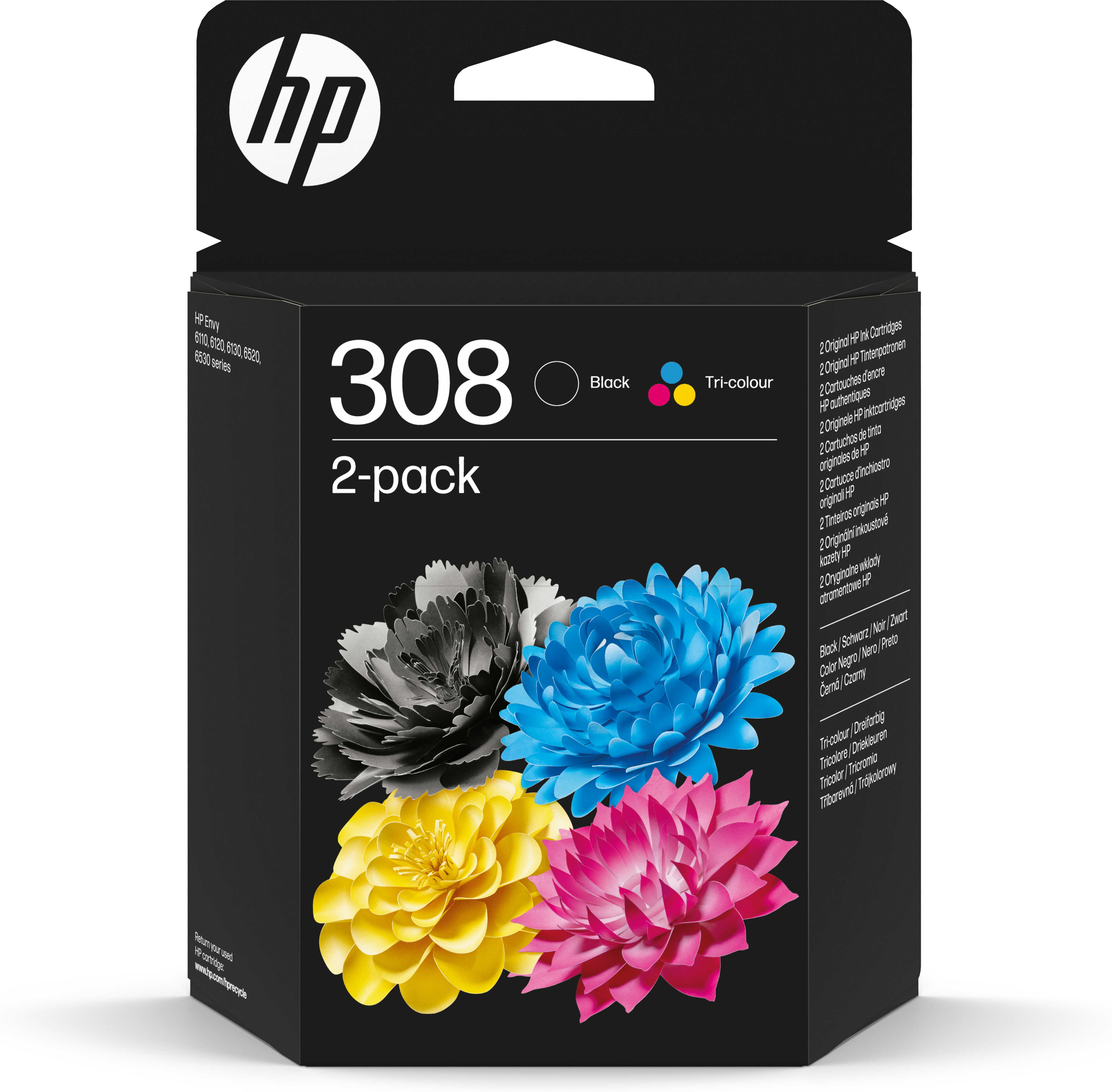HP 308 - 2er-Pack - Schwarz, Cyan, Magenta, Gelb