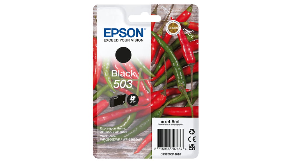 Epson 503 - 4.6 ml - Schwarz - original - Blisterverpackung