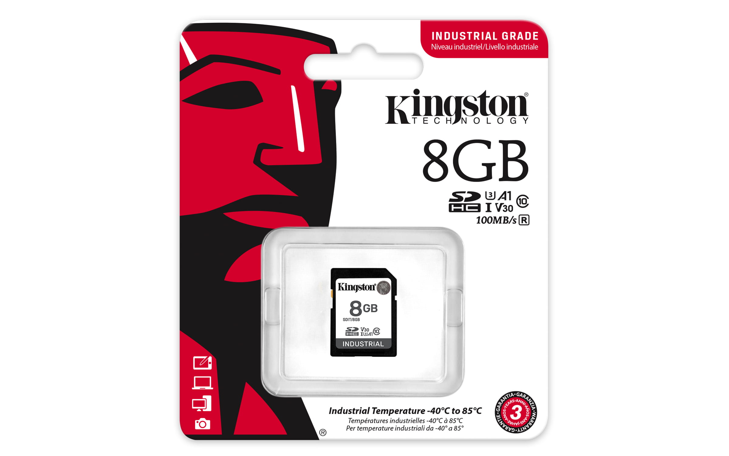 Kingston Industrial - Flash-Speicherkarte - 8