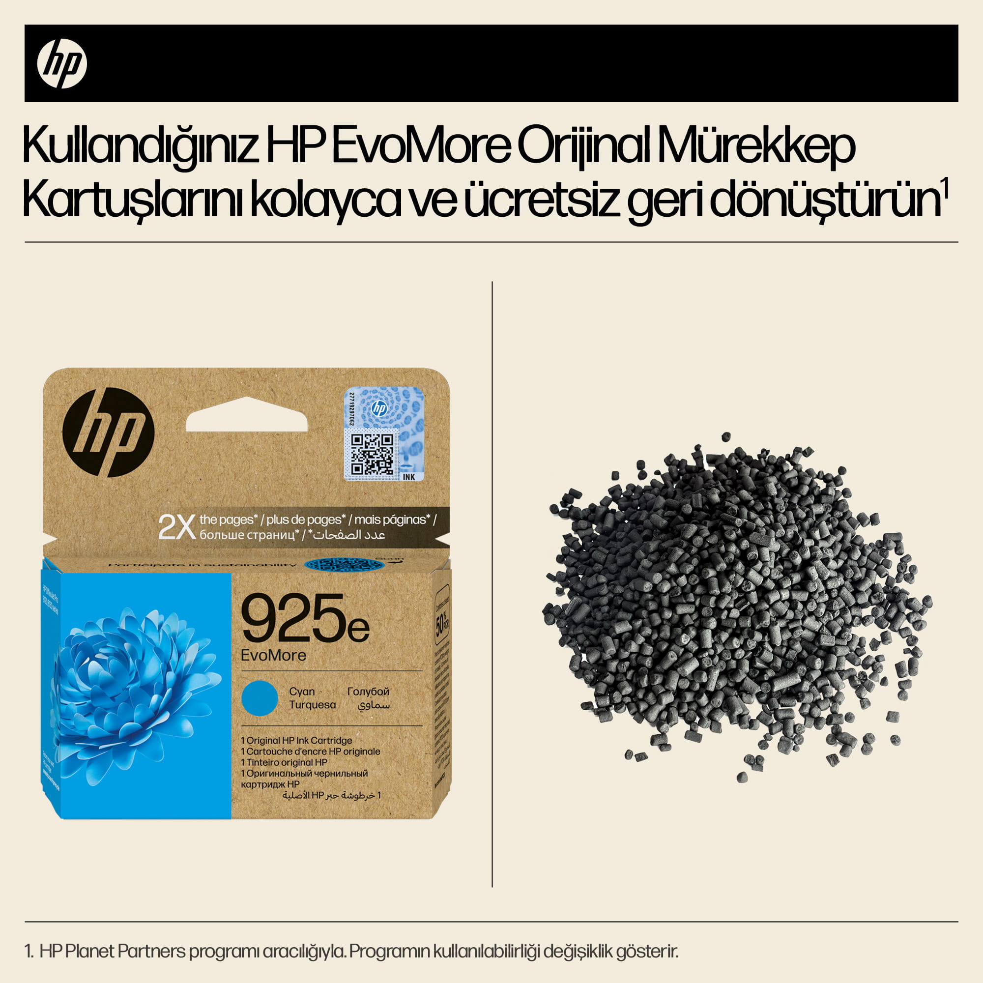 HP 925e EvoMore - Cyan - original - Tintenpatrone