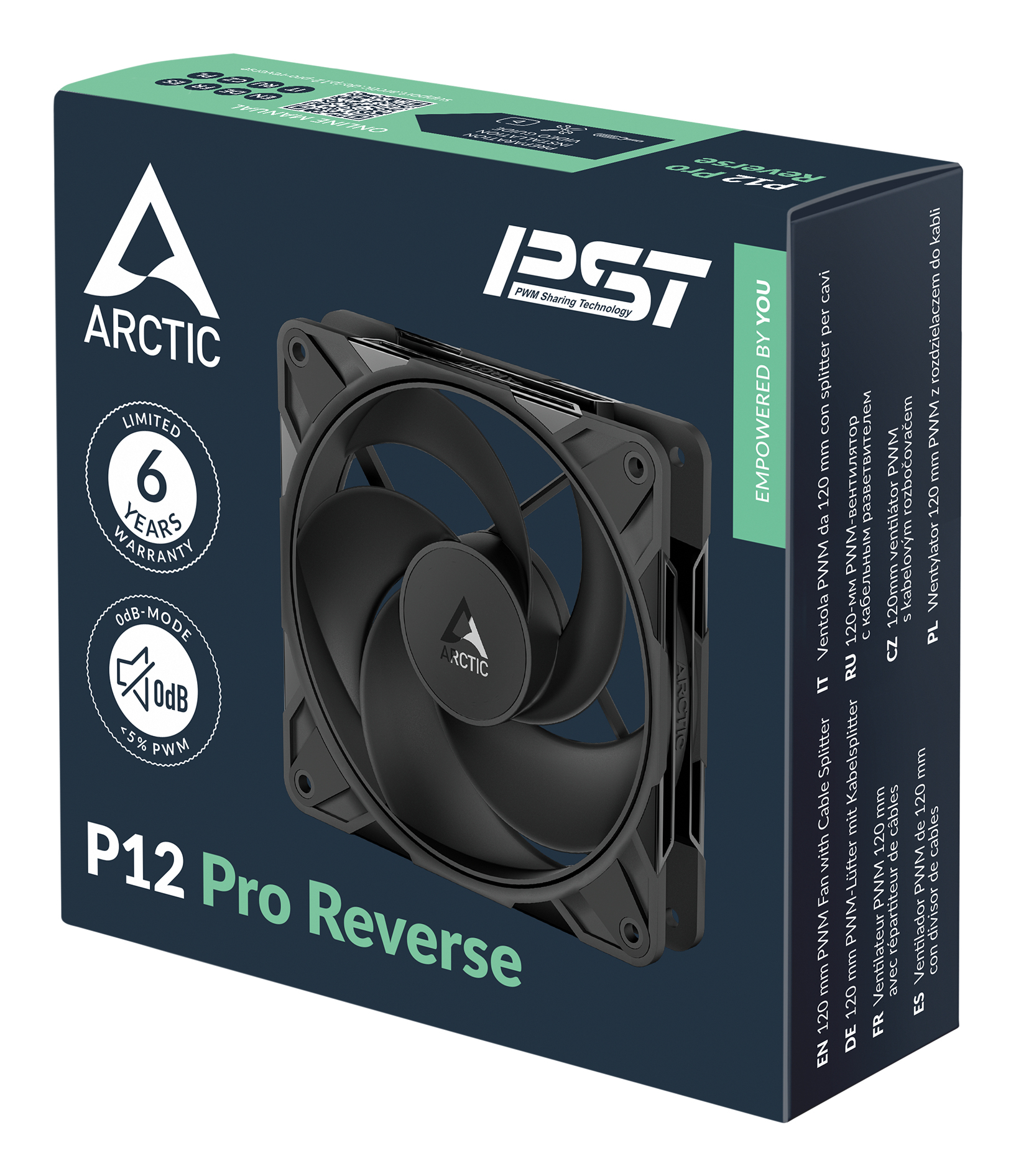Arctic P12 Pro Reverse - Gehäuselüfter - 120 mm (Packung mit 3)