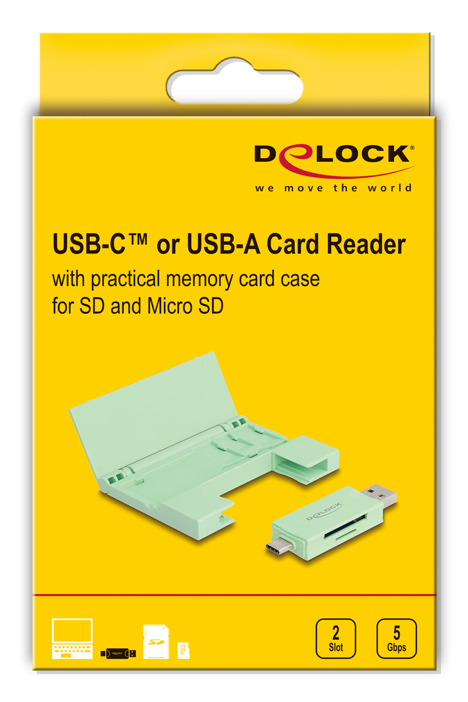 Delock Kartenleser (microSD, SD, MMC) - USB