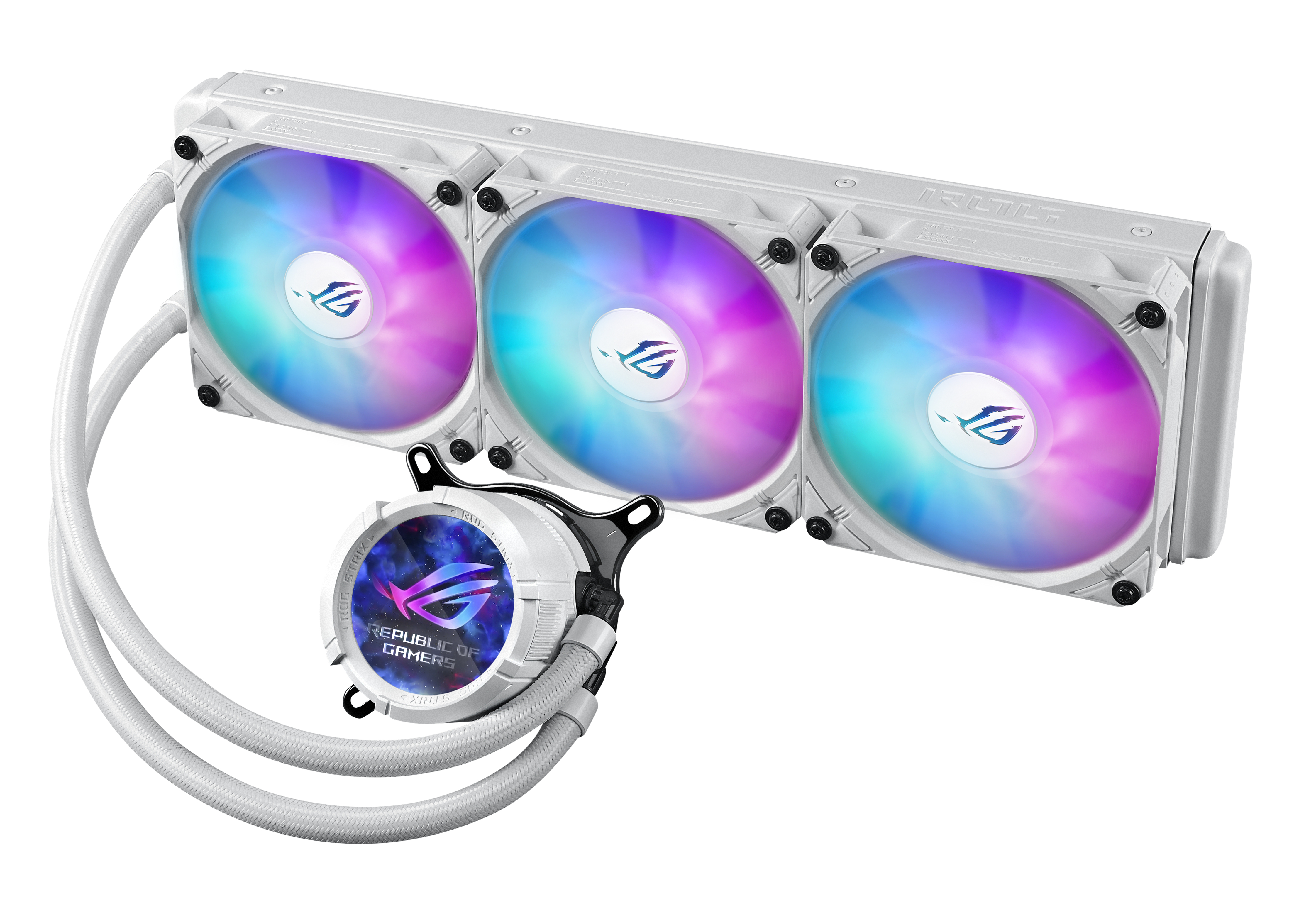 ASUS ROG STRIX LC III 360 ARGB LCD - White Edition - Prozessor-Flüssigkeitskühlsystem - (für: LGA1700, LGA1200, LGA115x Socket, AM4, AM5)