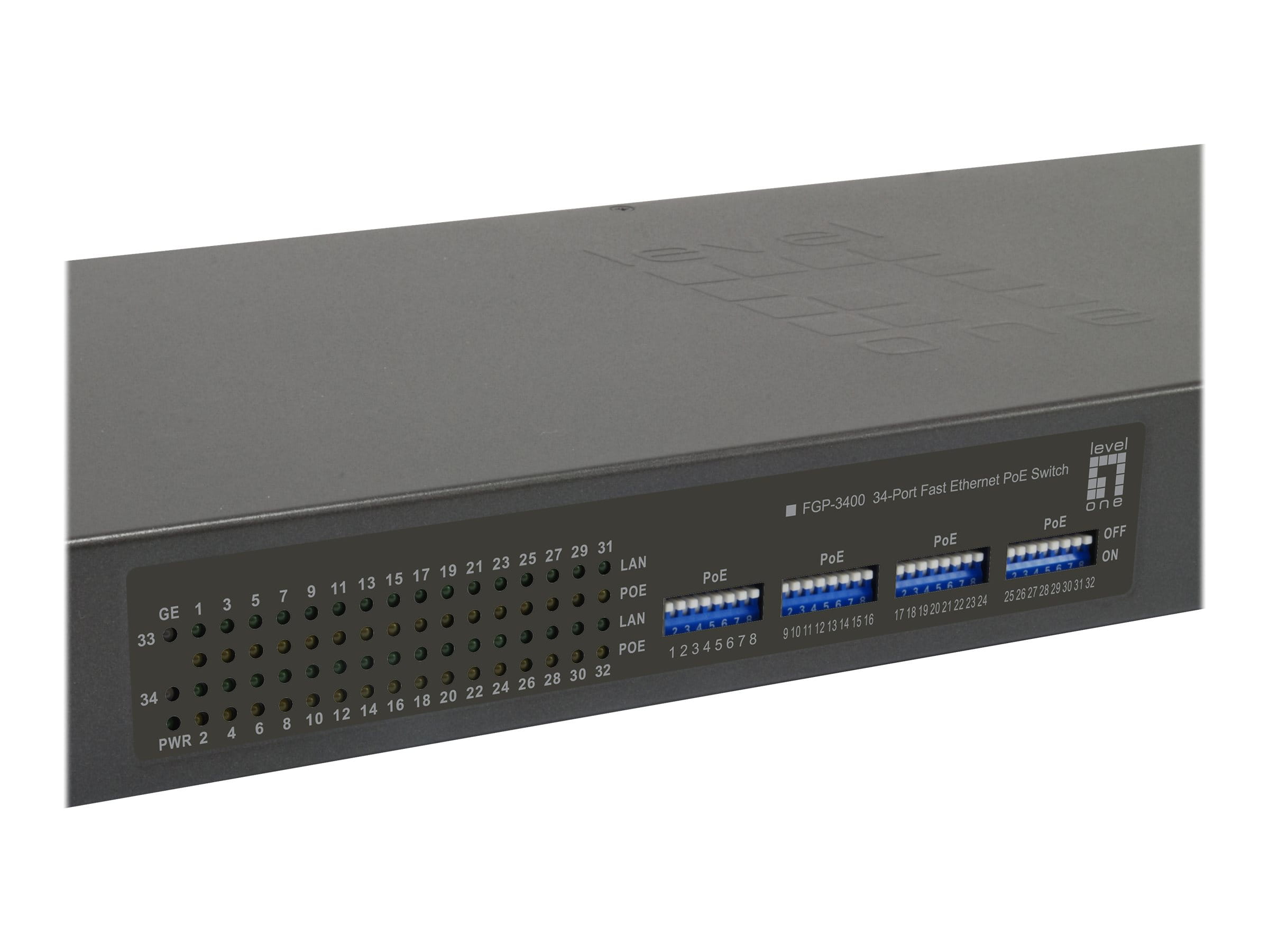 LevelOne FGP-3400W630 - Switch - 32 x 10/100 (PoE+)