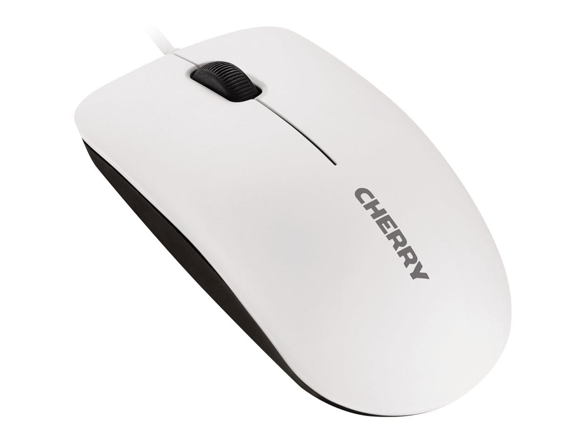 Cherry MC 1000 - Maus - rechts- und linkshändig - optisch - 3 Tasten - kabelgebunden - USB - weiß (Oberteil)