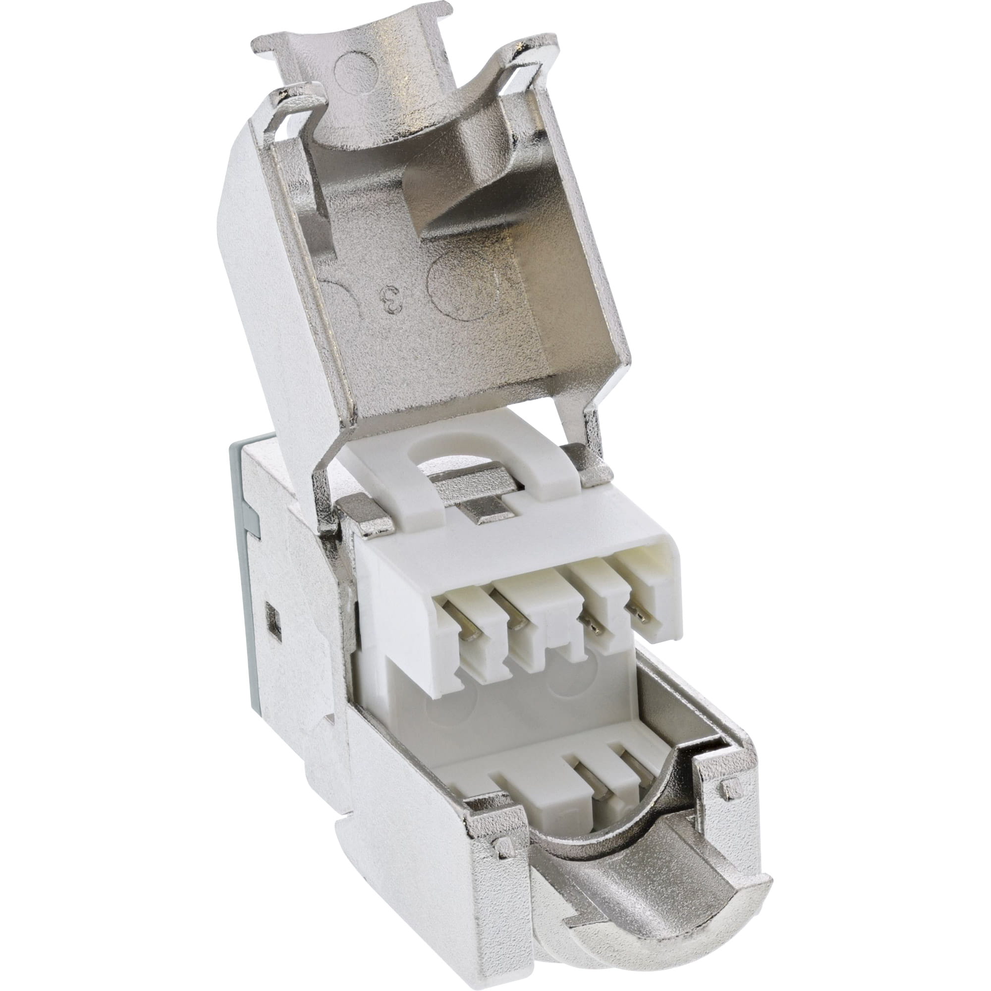 InLine Keystone RJ45 Buchse - geschirmt - Cat.6A - grün 8er Pack