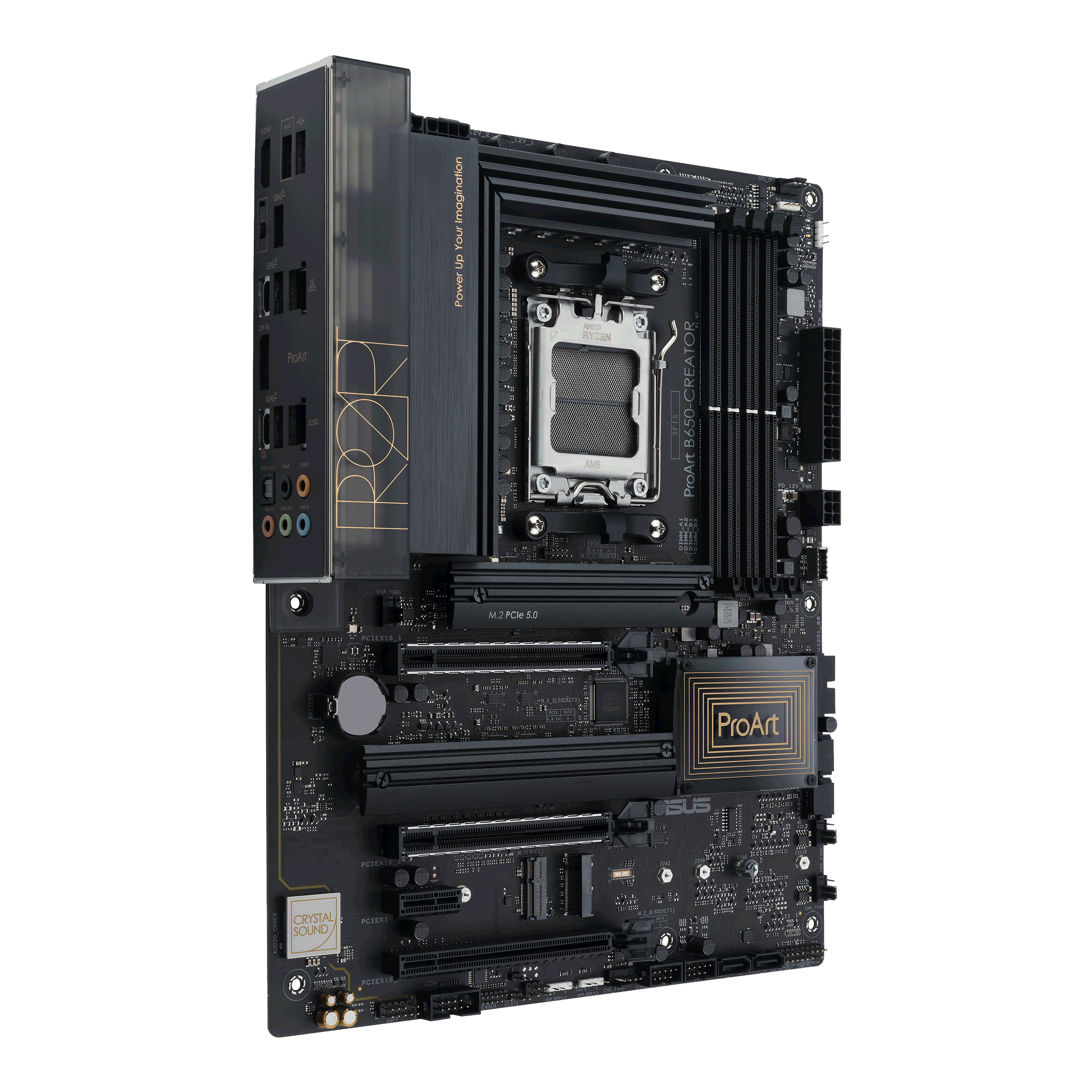 ASUS ProArt B650-CREATOR - Motherboard - ATX - Socket AM5 - AMD B650 Chipsatz - USB 3.2 Gen 1, USB 3.2 Gen 2, USB-C 3.2 Gen2, USB-C 3.2 Gen 2x2 - Gigabit LAN, 2.5 Gigabit LAN - Onboard-Grafik (CPU erforderlich)