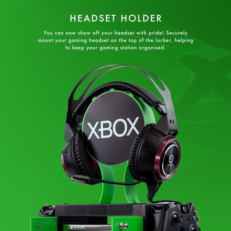 Numskull Games Official Xbox Gaming Locker, Diskettenhalter für Spiele, Xbox, Schwarz, Kabelgebunden, 1 Stück(e)
