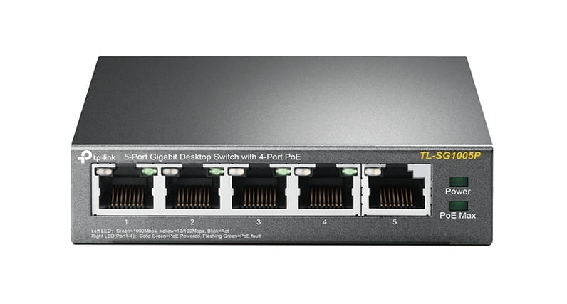 TP-LINK TL-SG1005P - Switch - unmanaged - 4 x 10/100/1000 (PoE)
