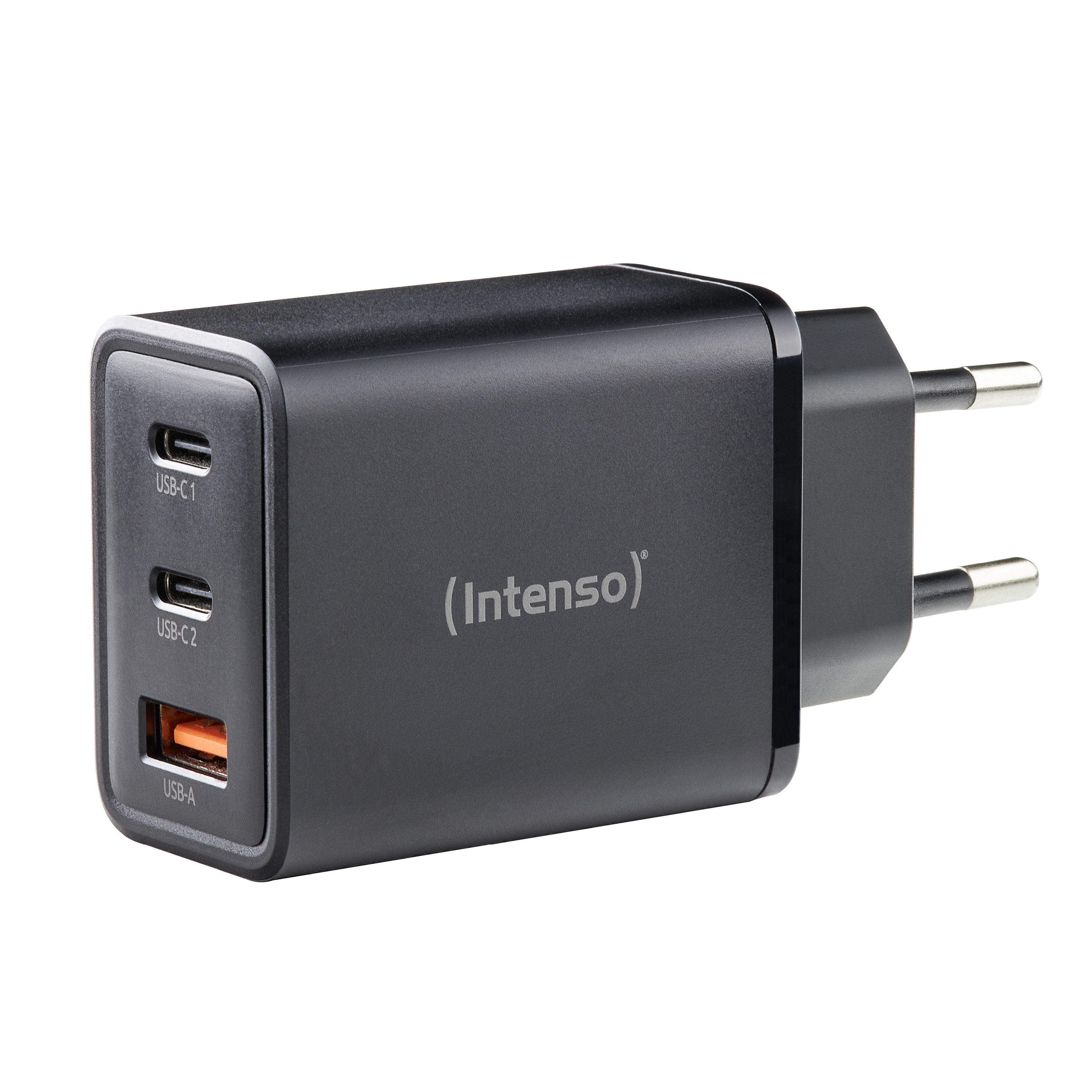 Intenso Power Adapter W65ACC, USB Netzteil mit 1 USB-A und 2 USB-C Anschlüssen, schwarz, Drinnen, 120 - 140 V, 50/60 Hz, 65 W, 11 V, Schwarz