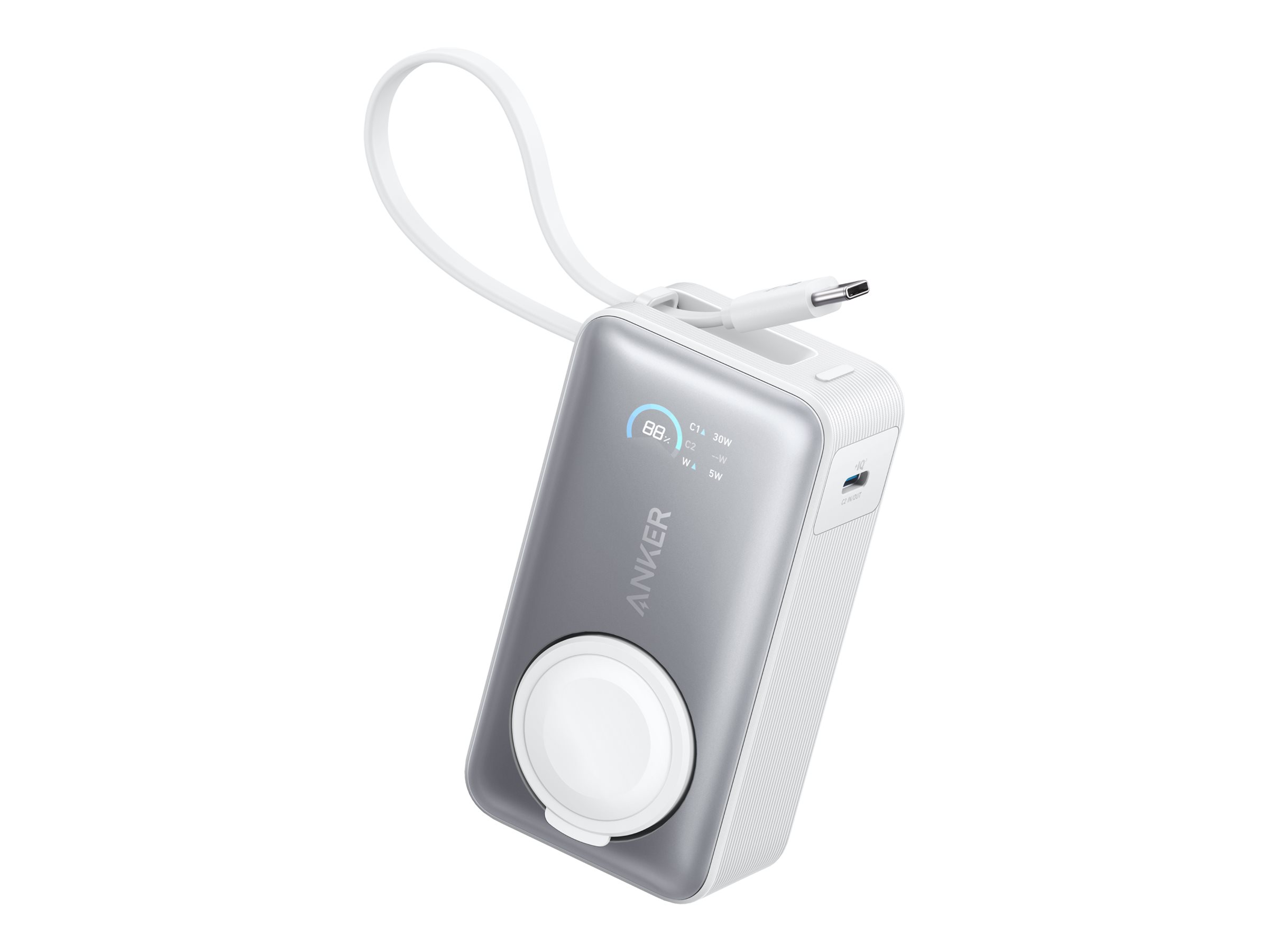 ANKER MagGo - Powerbank - für Apple Watch - 10000 mAh - 35 Watt - 2 Ausgabeanschlussstellen (USB-C)