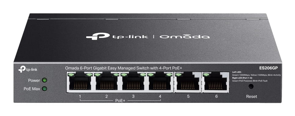 TP-LINK Omada ES206GP V2.6 - Switch - managed - 4 x 10/100/1000 (PoE+)
