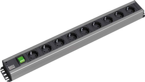 Bachmann Steckdosenleiste - Wechselstrom 230 V - 1-phasig - Eingabe, Eingang power CEE 7/7 - Ausgangsanschlüsse: 9 (power CEE 7/3)